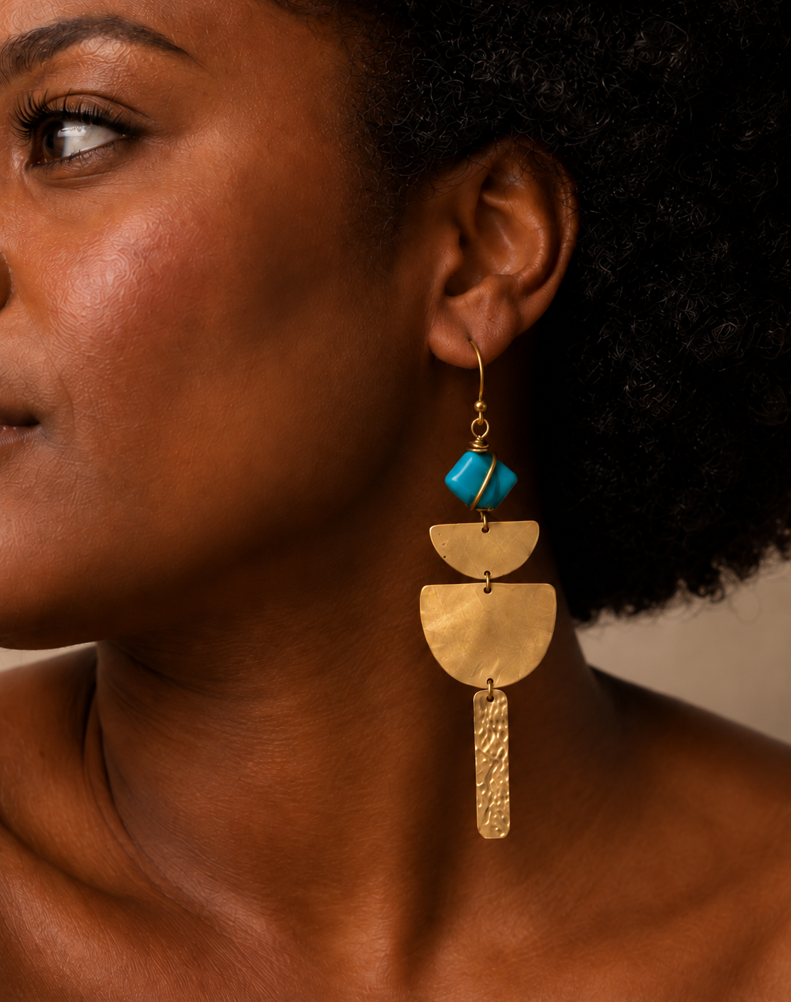 Brass Legacy jasper cascade earrings