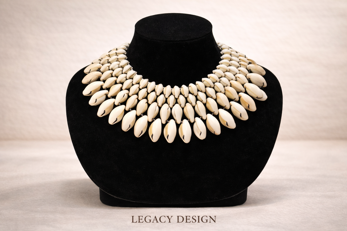 Cowrie shell heritage jewelry necklace