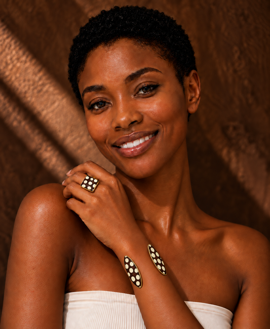 Duality Horn Ring Set, handcrafted in Senegal