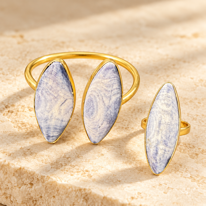Duality Horn Ring Set, handcrafted in Senegal