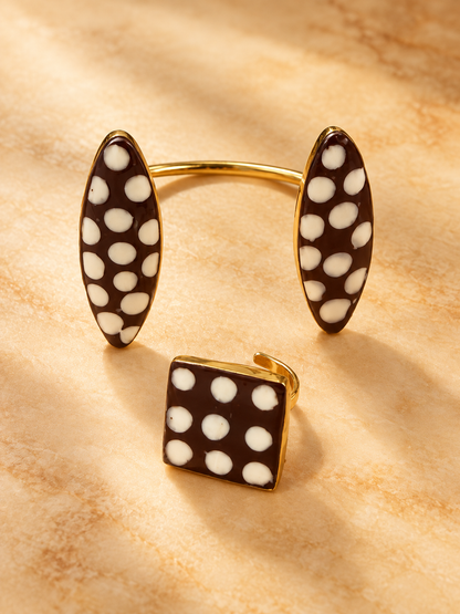 Duality Horn Ring Set, handcrafted in Senegal