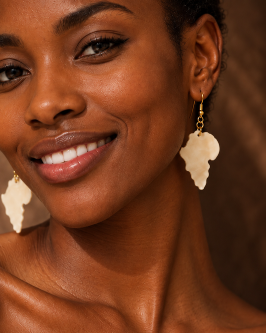 Mama Africa Cow Horn Earrings handcrafted in Kenya