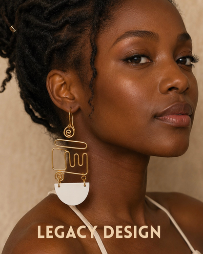 Serengeti handcrafted Kenyan cow horn earrings
