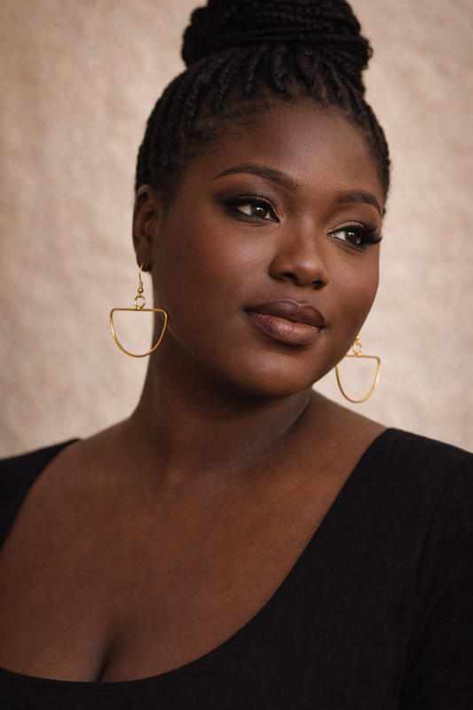 Nairobi Glow handcrafted Kenyan brass earrings