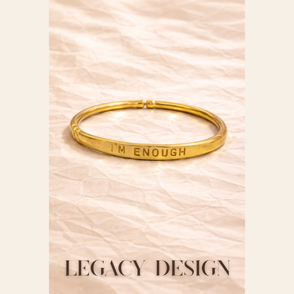 Brass Affirmation Bangle Choose Your Word by Legacy Design