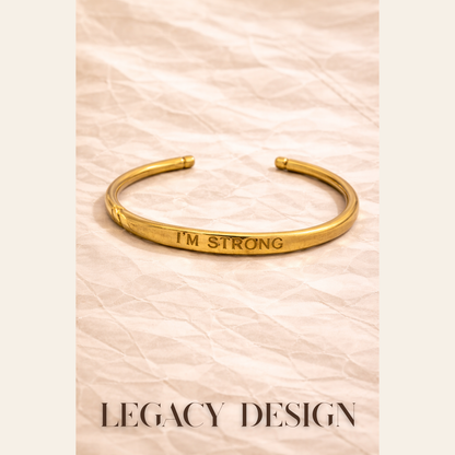 Brass Affirmation Bangle Choose Your Word by Legacy Design