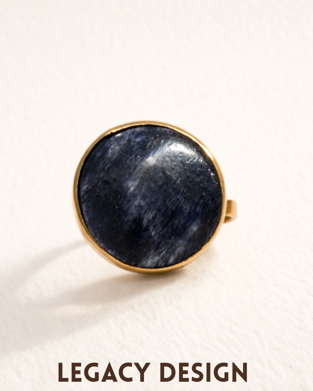 Midnight Kyanite Ring by Legacy Design, handcrafted statement ring