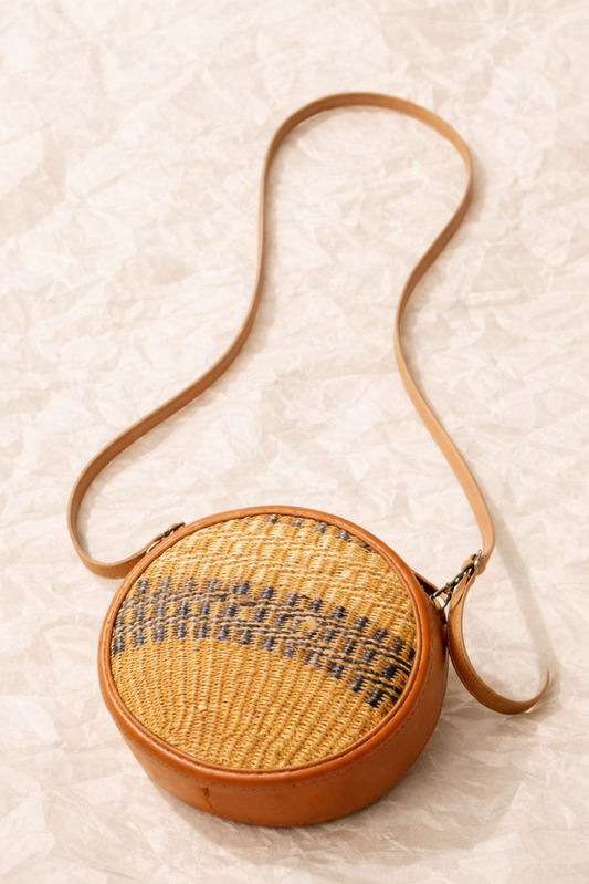 Nairobi woven leather crossbody bag