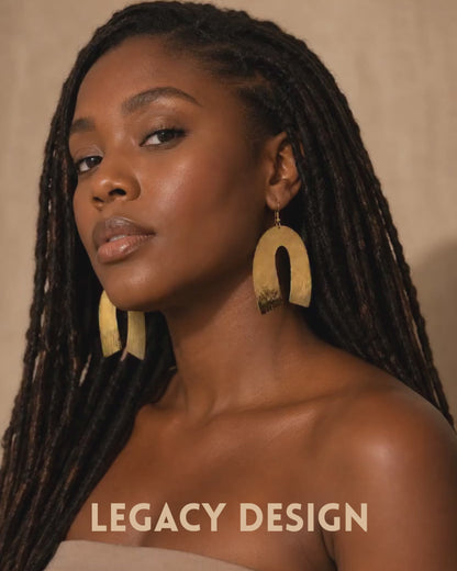 Brass Legacy Arch Earrings