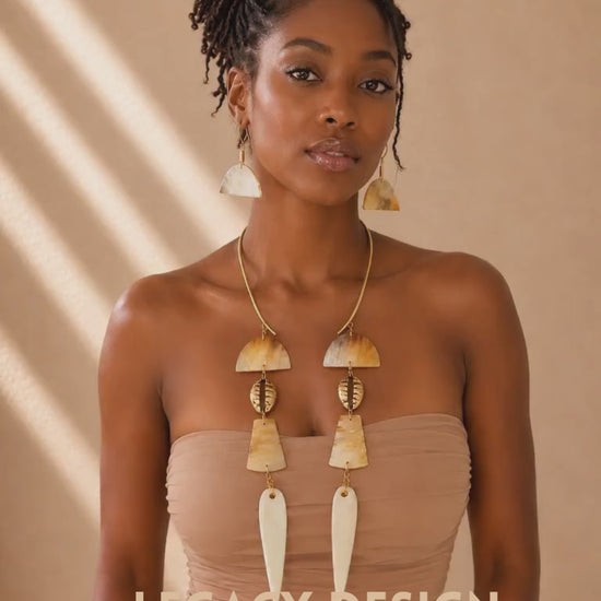 Video featuring the The Golden Legacy Necklace & Earring Set by Legacy Design