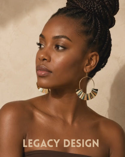 Sunfan Brass Hoop Earrings