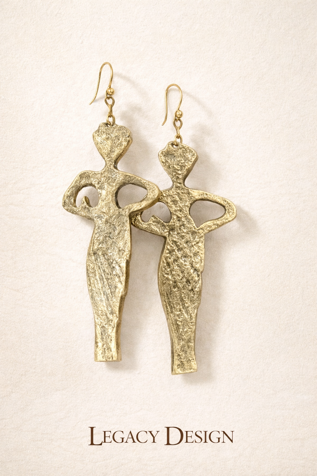 Ubuntu handcrafted Rwandan brass earrings