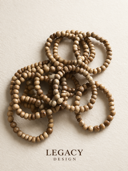 Ugandan cow horn beaded bracelet